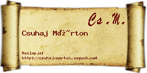 Csuhaj Márton névjegykártya